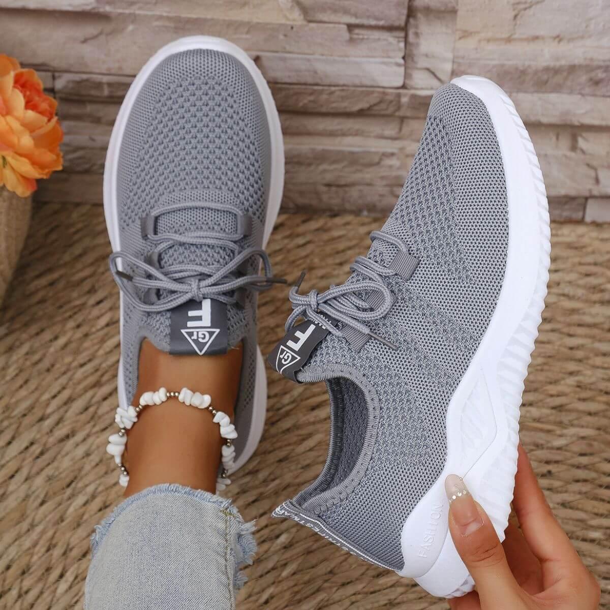 Breathable Mesh Lace Up Athletic - Clothes For Her Online Store