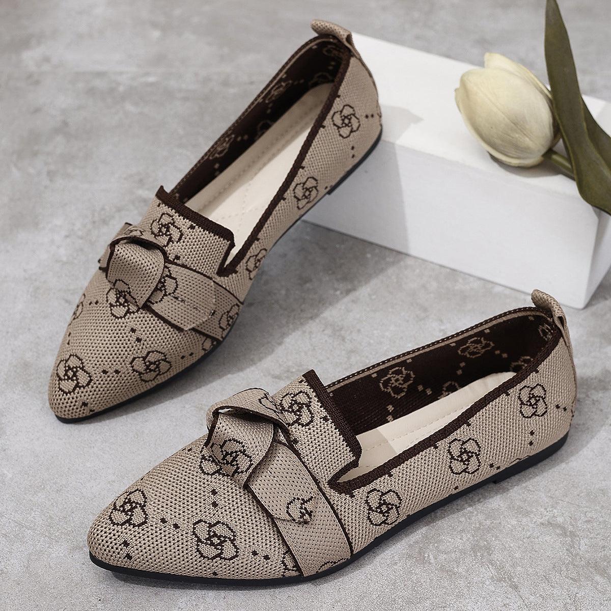 Mesh Point Toe Flat Slip-Ons - Clothes For Her Online Store