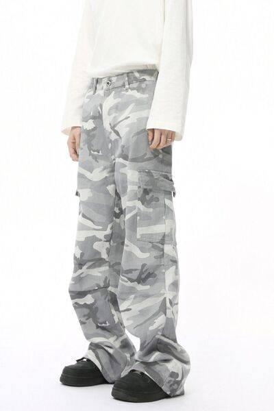 Camouflage Cargo Jeans with Pockets - Clothes For Her Online Store