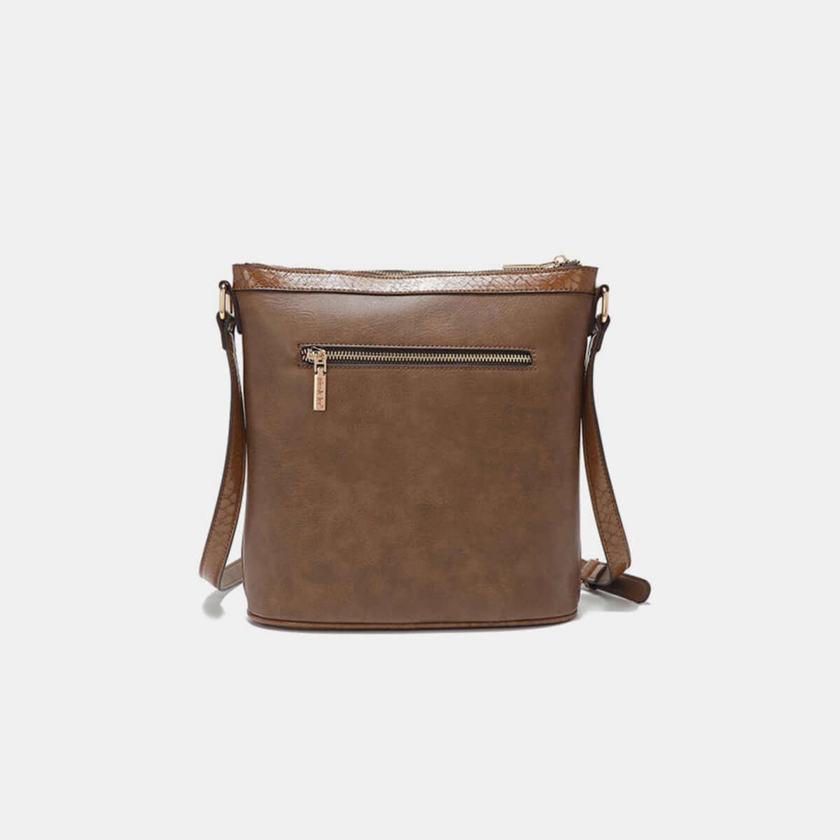 Nicole Lee USA Metallic Stitching Embroidery Inlaid Rhinestone Crossbody Bag - Clothes For Her Online Store