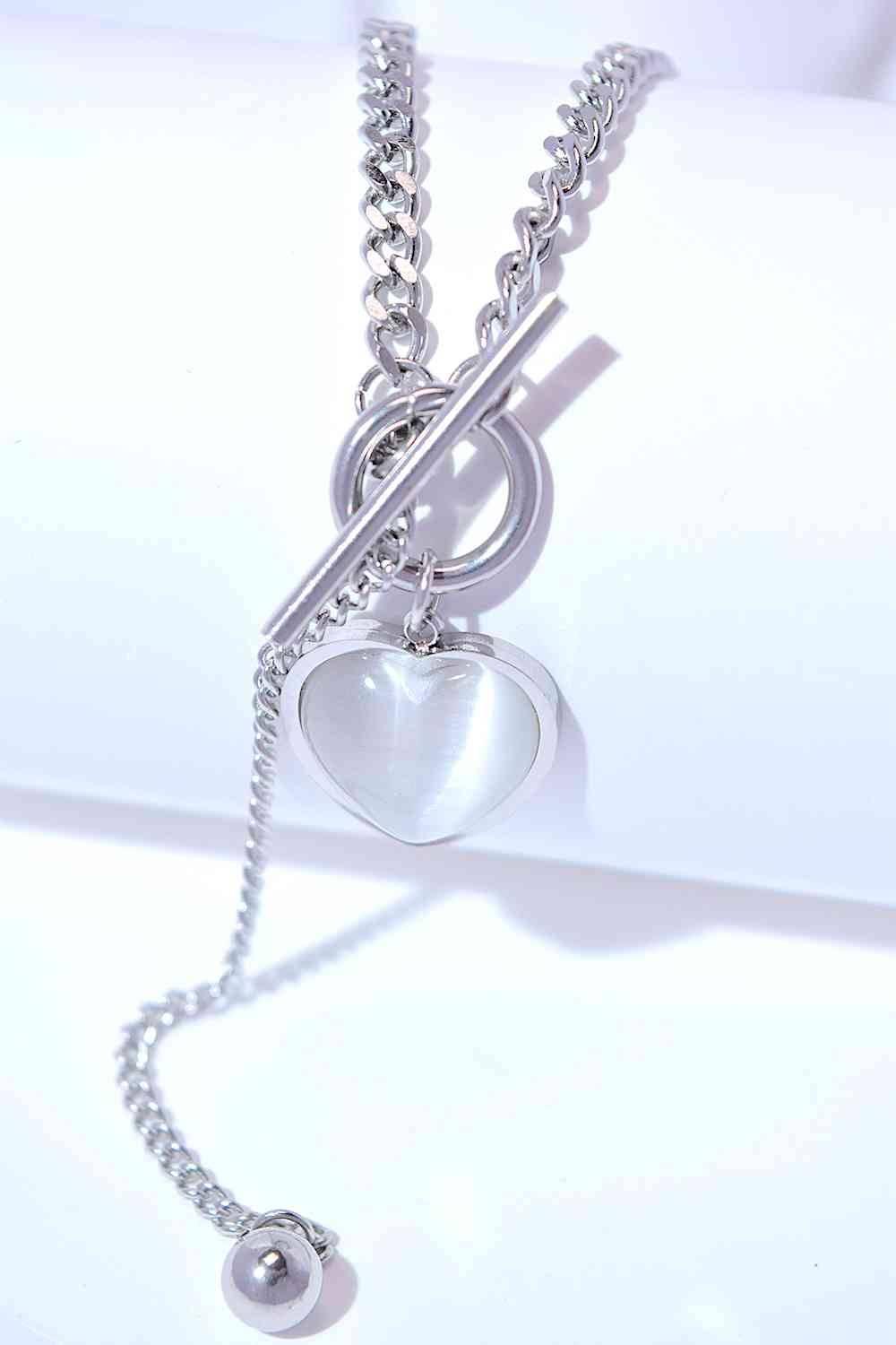 Titanium Steel Heart Necklace - Clothes For Her Online Store