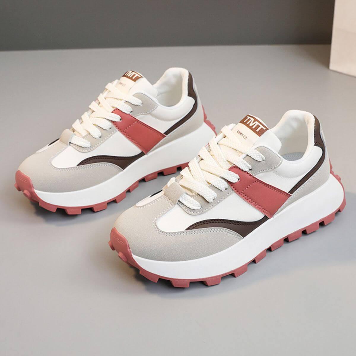Contrast Round Toe Platform Athletic - Clothes For Her Online Store