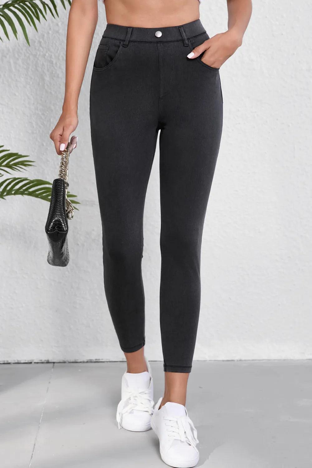 High Waist Jeans with Pockets - Clothes For Her Online Store