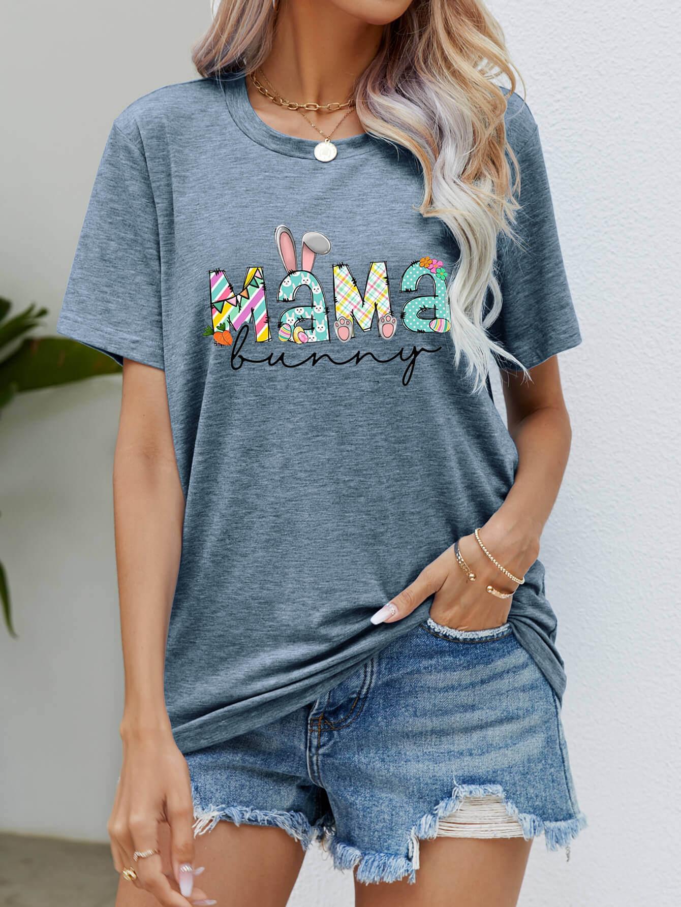 MAMA BUNNY Easter Graphic Tee - Clothes For Her Online Store