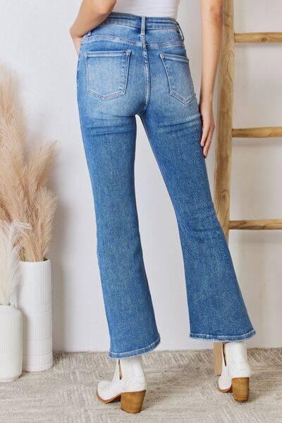 RISEN Full Size High Rise Ankle Flare Jeans - Clothes For Her Online Store