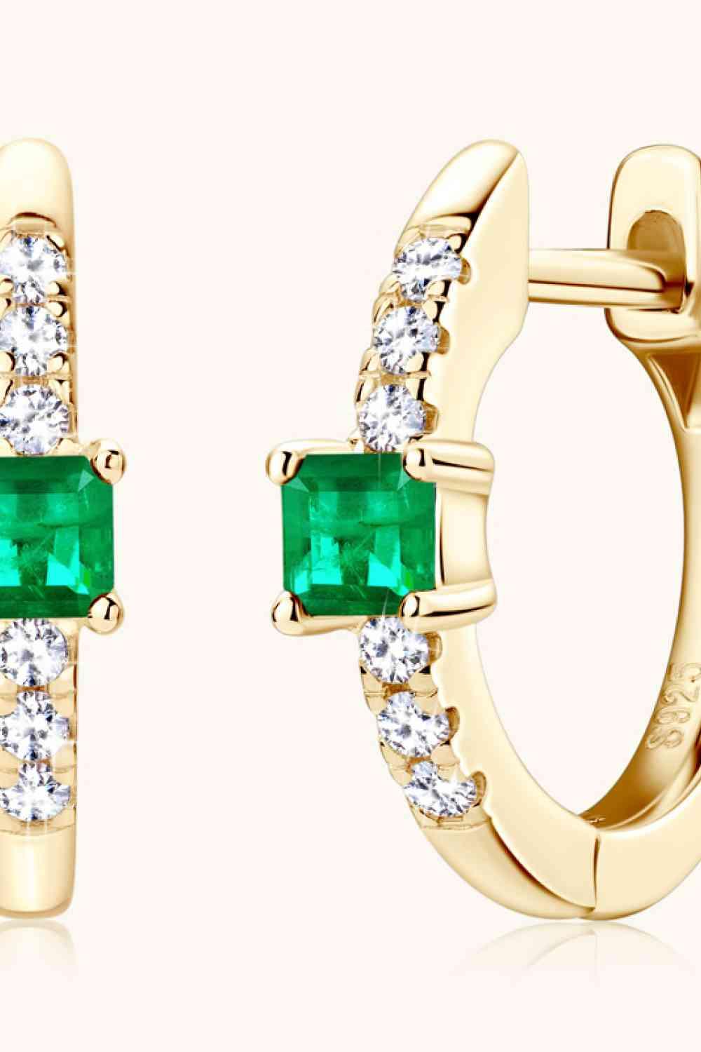 Lab-Grown Emerald Earrings - Clothes For Her Online Store