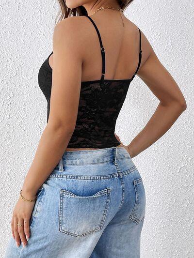 Perfee Lace Scoop Neck Cami - Clothes For Her Online Store