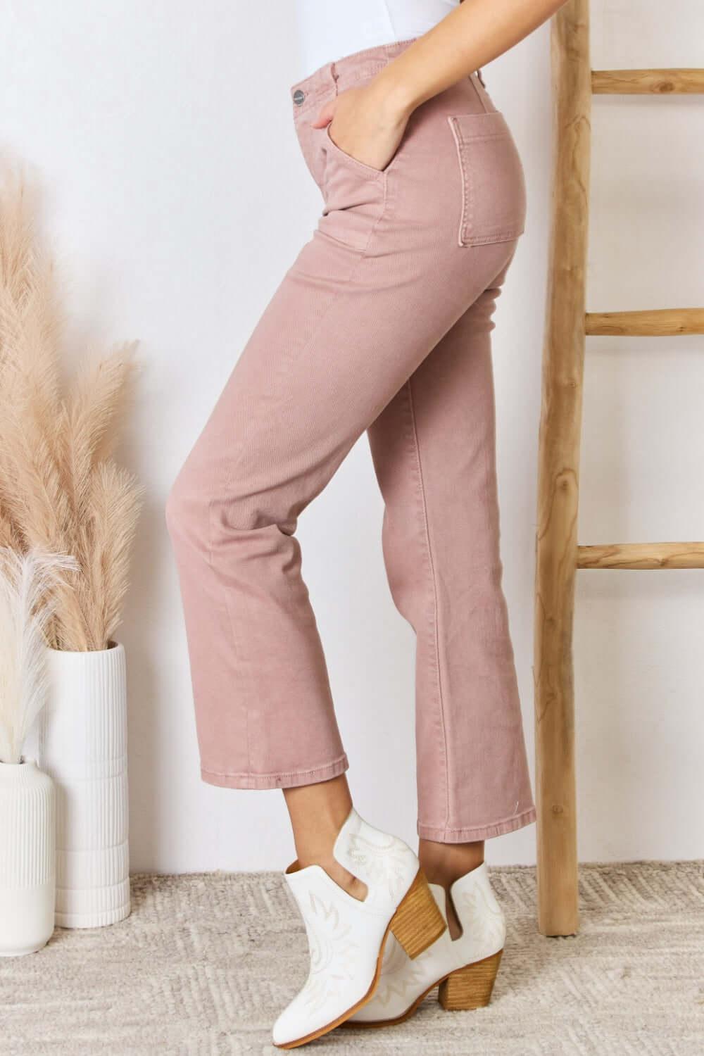 RISEN Full Size High Rise Ankle Flare Jeans - Clothes For Her Online Store