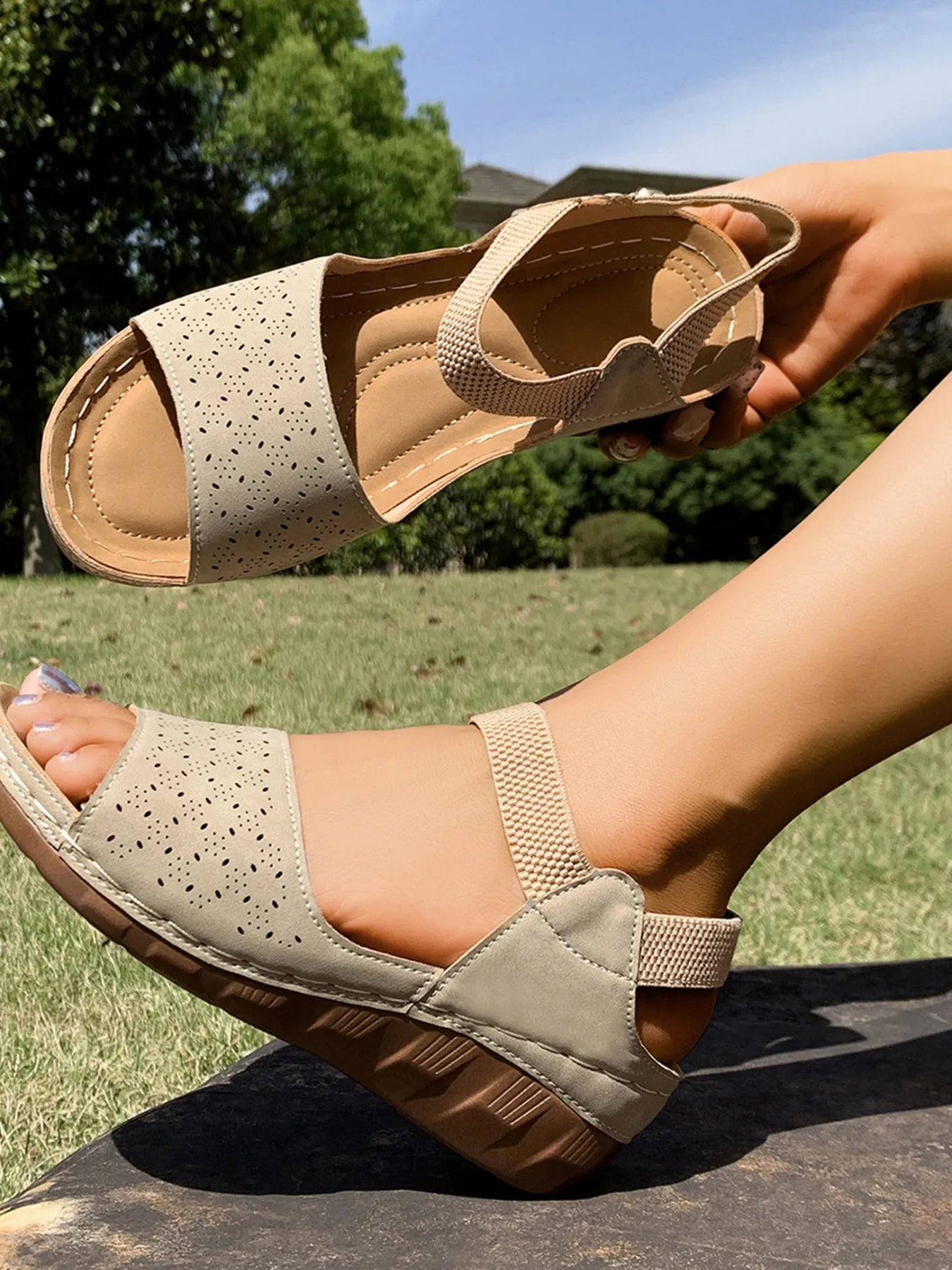 Open Toe Wedge Sandals