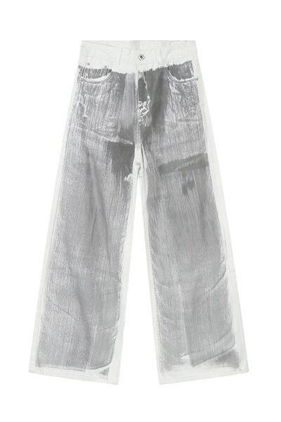 Wide Leg Jeans with Pockets - Clothes For Her Online Store