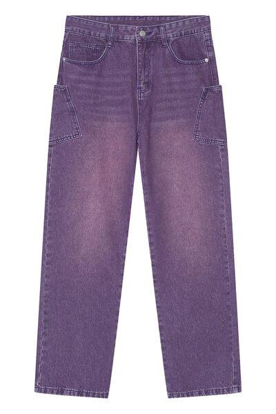 Wide Leg Men's Jeans with Pockets - Clothes For Her Online Store