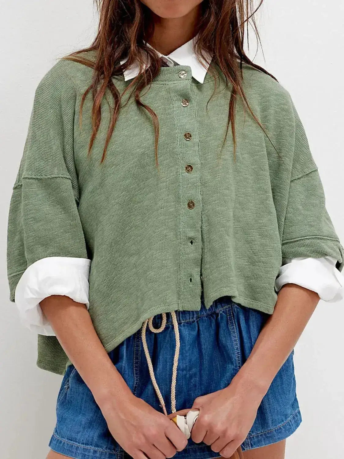 Button Down Half Sleeve Shirt - Clothes For Her Online Store