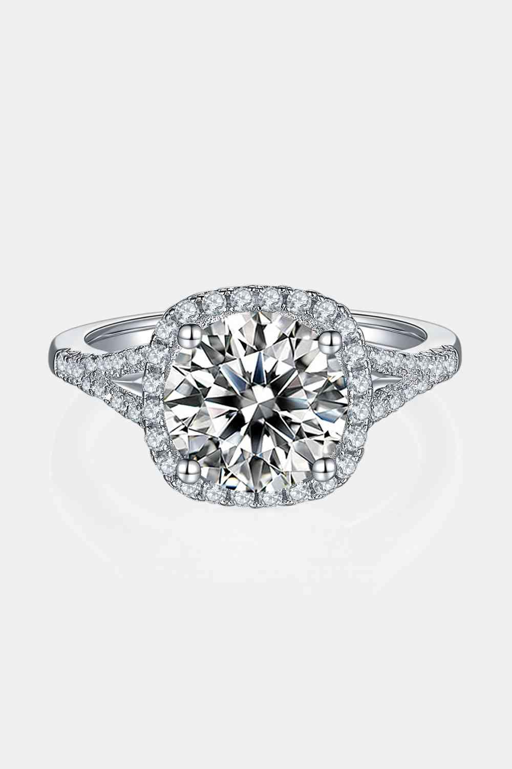 3 Carat Moissanite Halo Ring - Clothes For Her Online Store