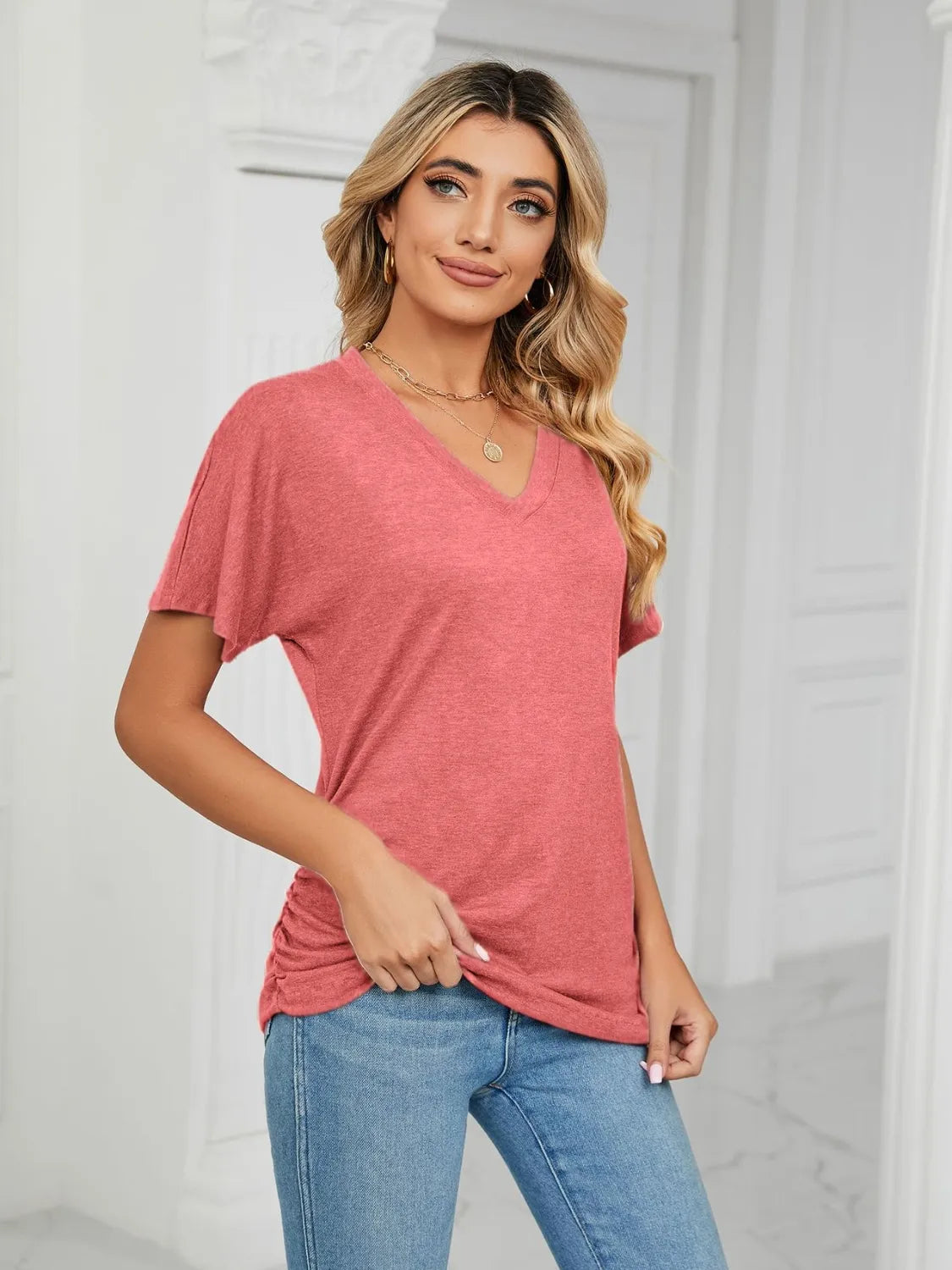 V-Neck Short Sleeve T-Shirt