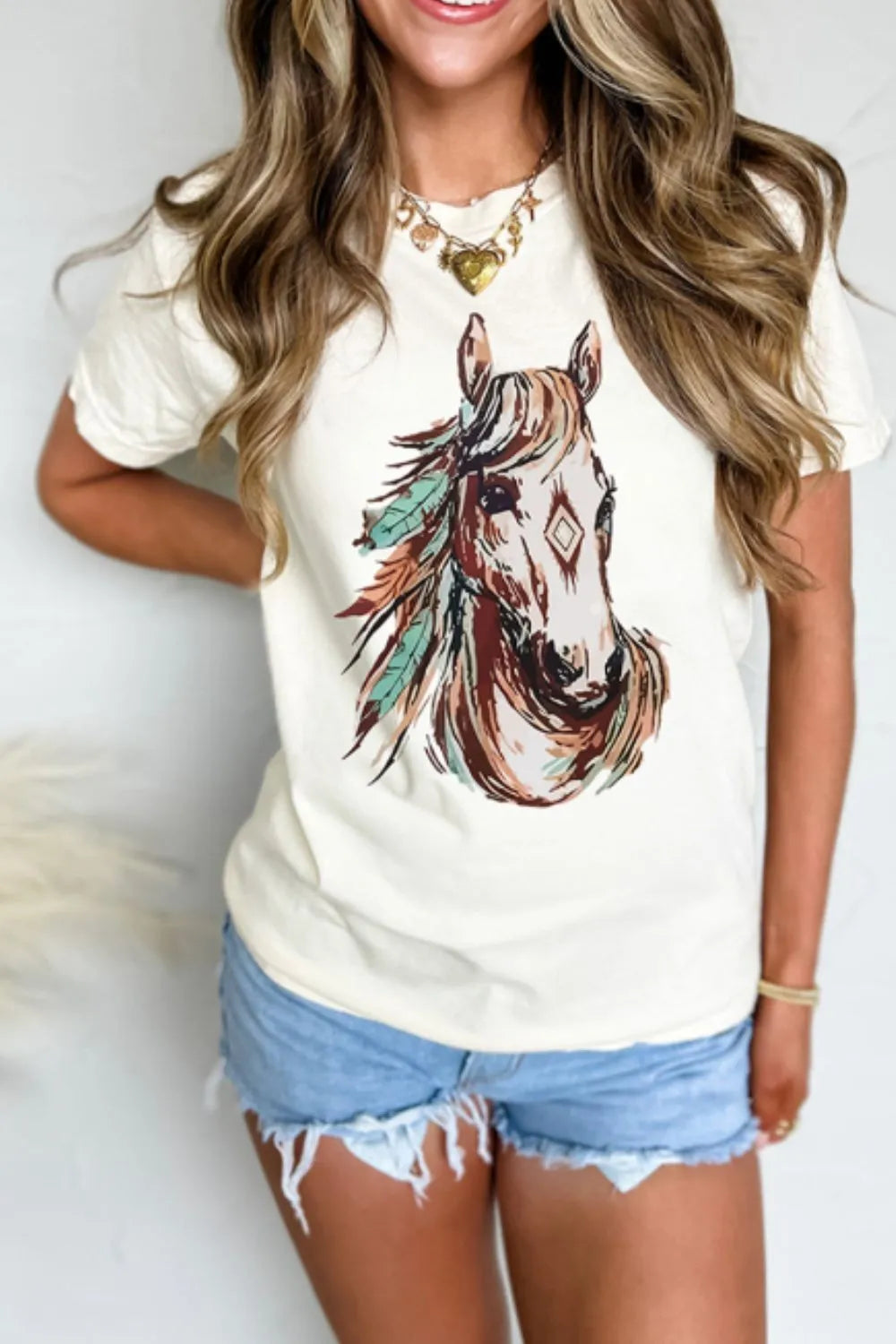 Western Aztec Horse Graphic Tee