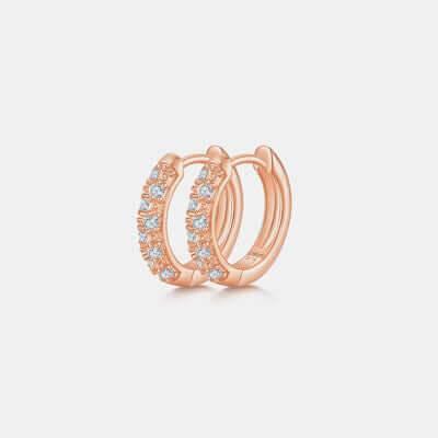 Moissanite 925 Sterling Silver Huggie Earrings - Clothes For Her Online Store