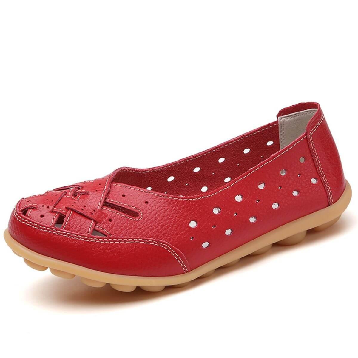 Hollow Out Round toe Flats Slip-Ons - Clothes For Her Online Store