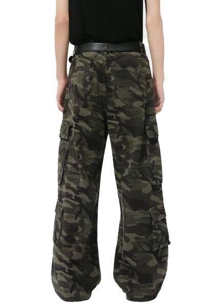 Camouflage Jeans with Cargo Pockets - Clothes For Her Online Store