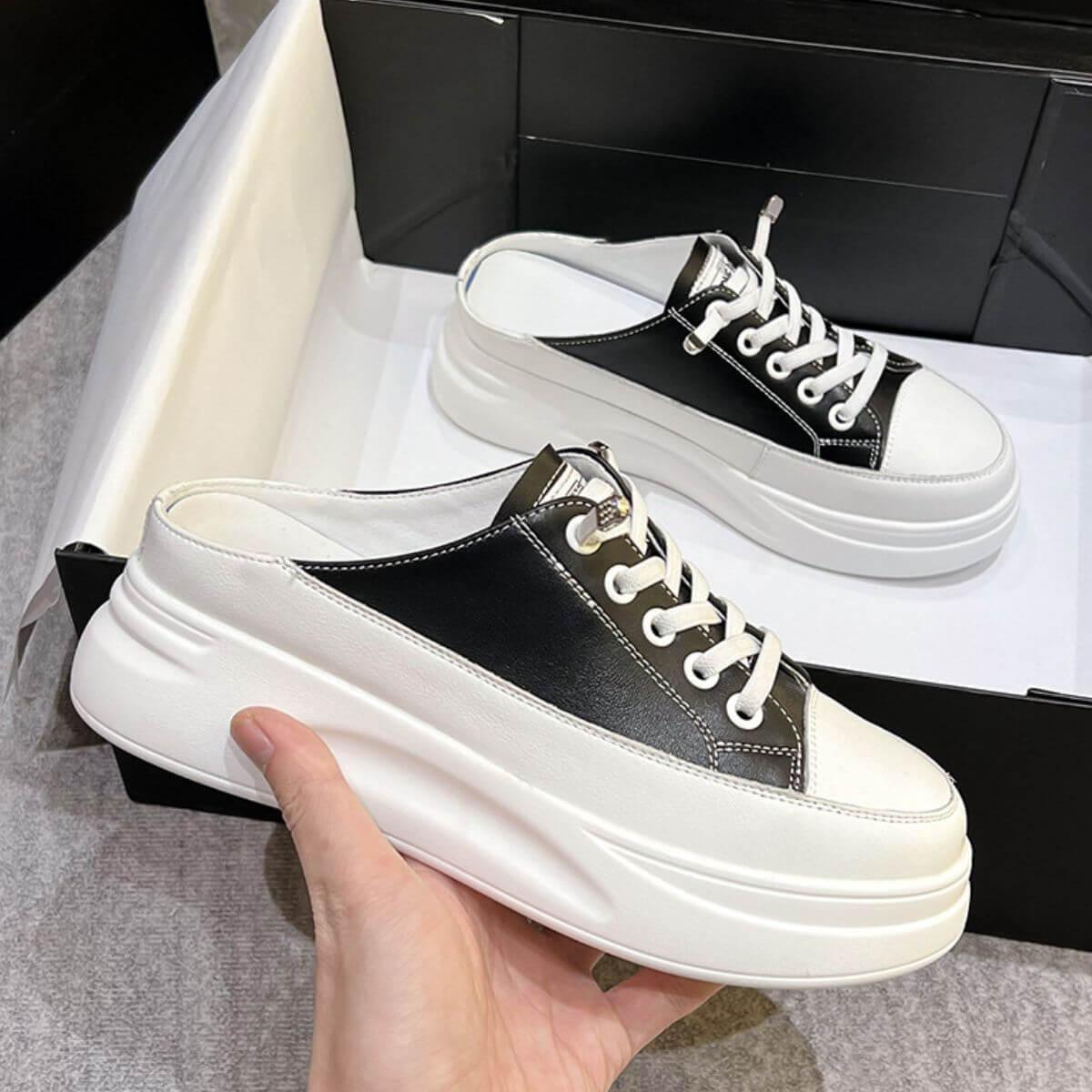 Round Toe Platform Slip On Sneakers - Clothes For Her Online Store