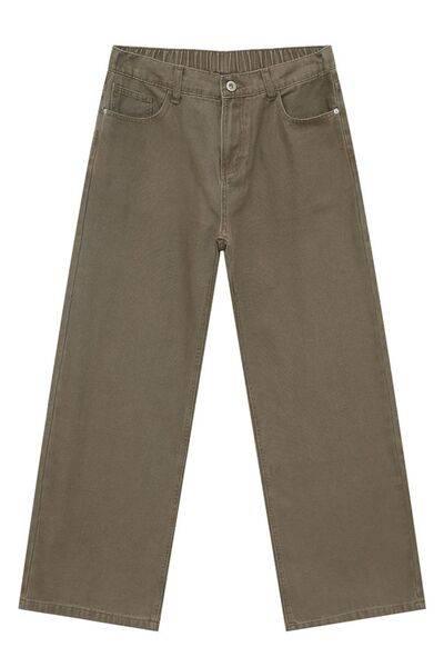 Straight-Leg Jeans with Back Elasticated Waistband - Clothes For Her Online Store