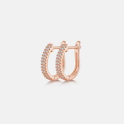 Moissanite 925 Sterling Silver Huggie Earrings - Clothes For Her Online Store