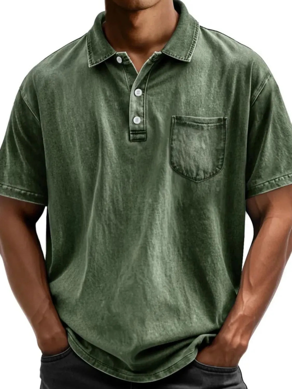 Men's Full Size Collared Neck Short Sleeve Polo Plus Size