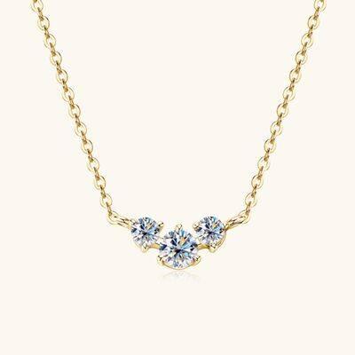 925 Sterling Silver Inlaid Moissanite Necklace - Clothes For Her Online Store