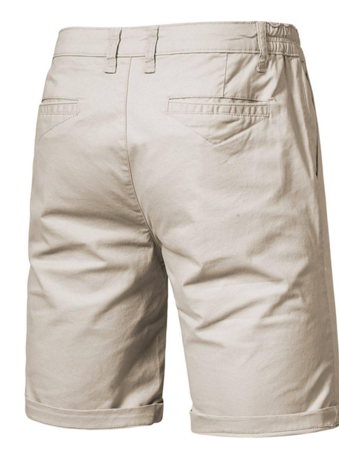 Men's Elastic Waist Shorts with Pockets - Clothes For Her Online Store