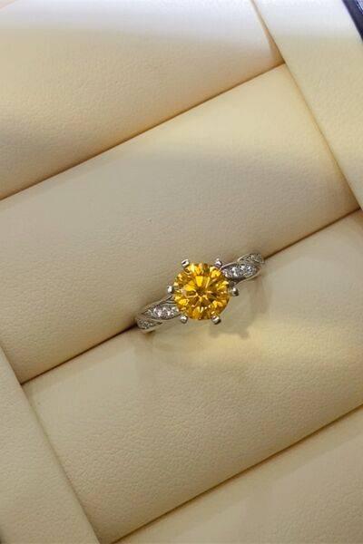 2 Carat Moissanite 925 Sterling Silver Ring - Clothes For Her Online Store