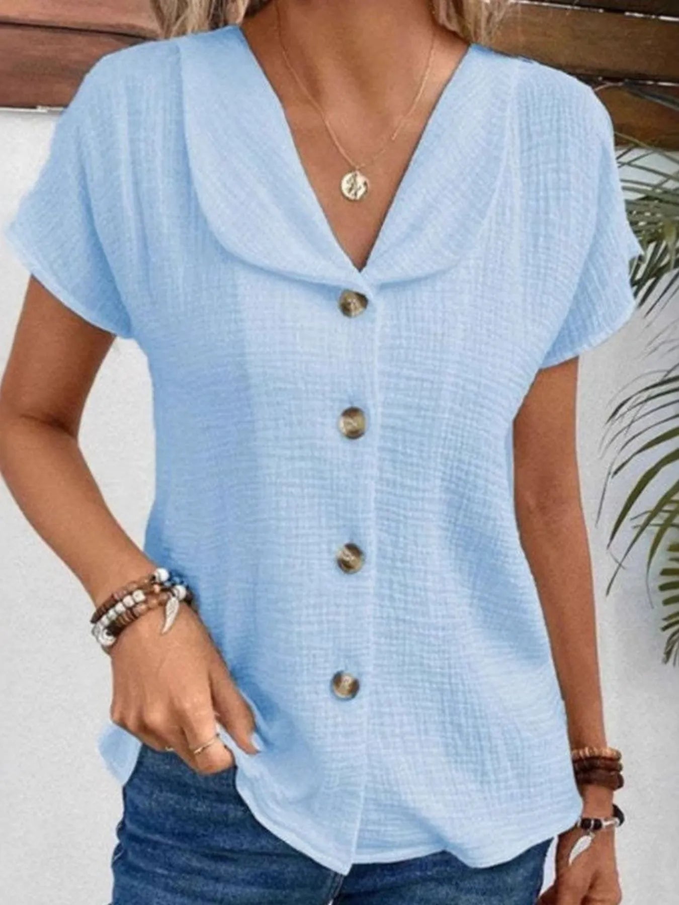 Button Up Short Sleeve Shirt