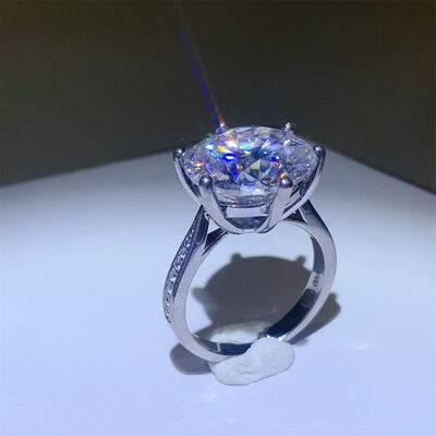 10 Carat Moissanite 925 Sterling Silver Ring - Clothes For Her Online Store