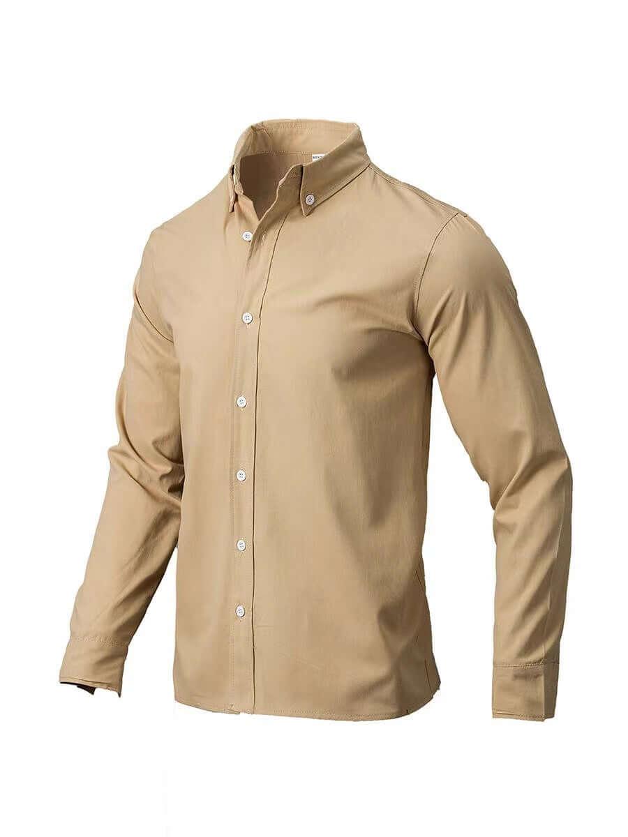 Men's Full Size Collared Neck Button Down Shirt Plus Size - Clothes For Her Online Store