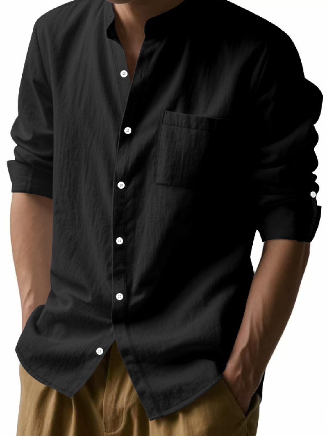 Men's Full Size Button Down Long Sleeve Shirt Plus Size - Clothes For Her Online Store