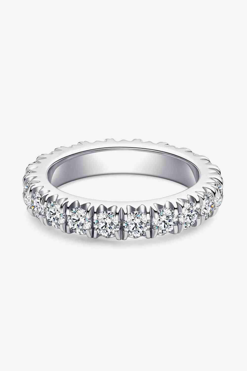 Adored 2.3 Carat Moissanite 925 Sterling Silver Eternity Ring - Clothes For Her Online Store