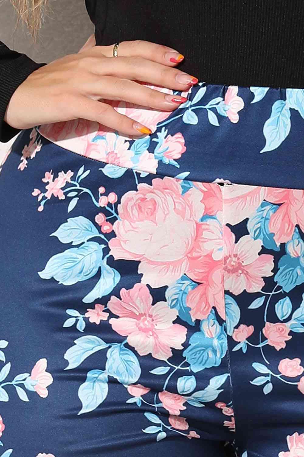 Plus Size Floral Print Legging - Clothes For Her Online Store