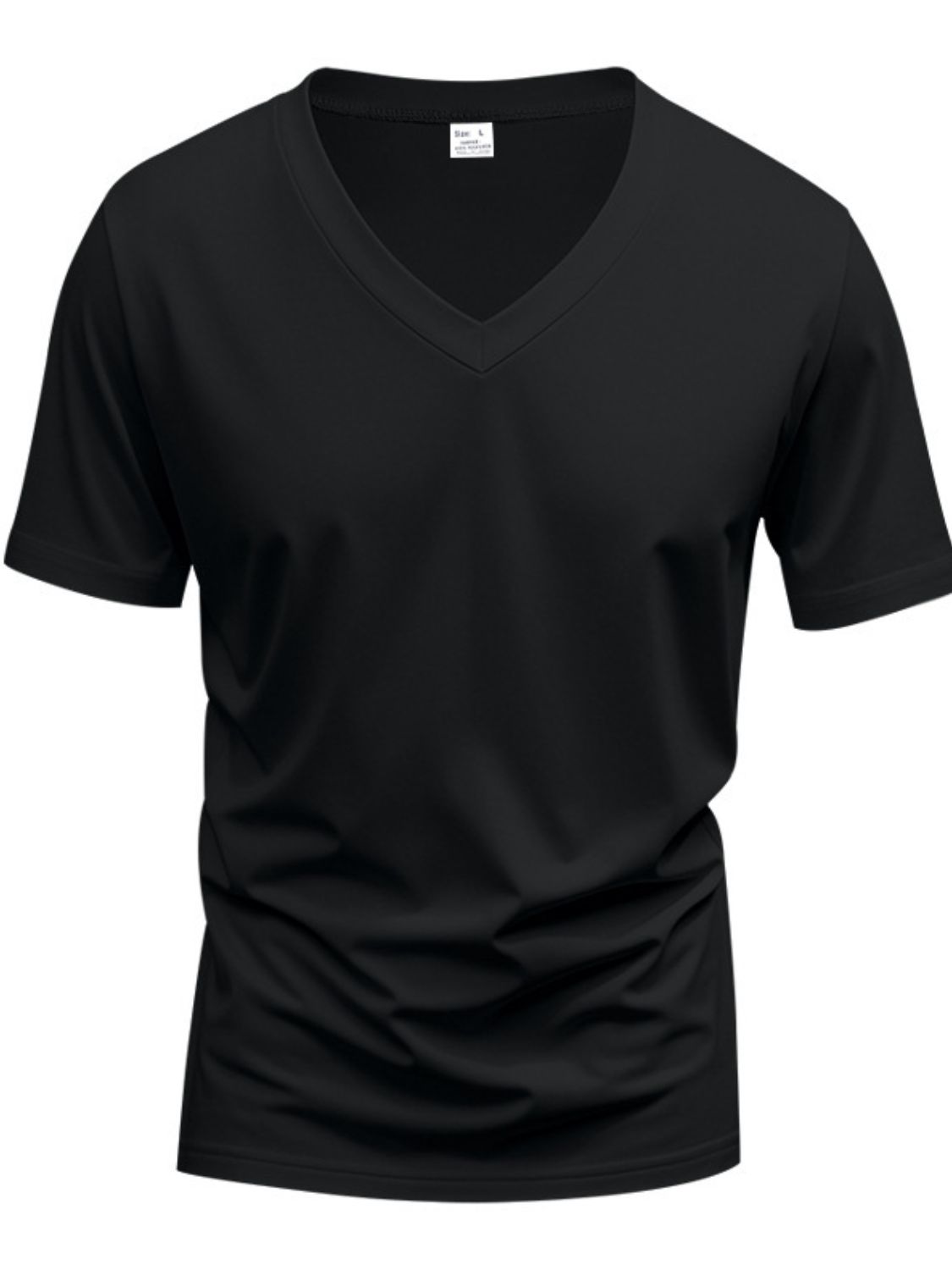 Men's Full Size V-Neck Short Sleeve T-Shirt Plus Size - Clothes For Her Online Store