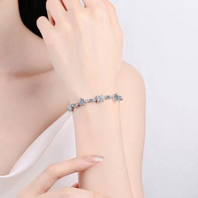 6.2 Carat Moissanite 925 Sterling Silver Bracelet - Clothes For Her Online Store