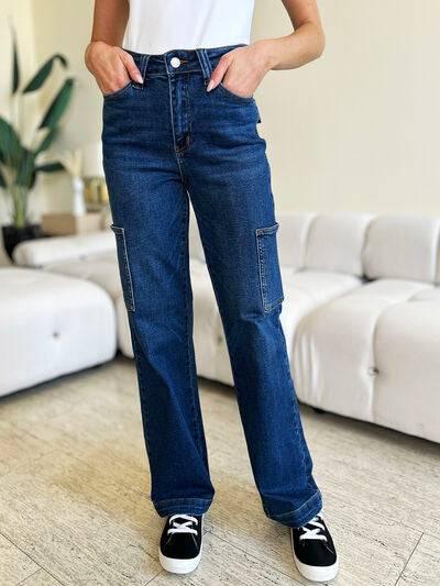 Judy Blue Full Size High Waist Cargo Jeans - Clothes For Her Online Store