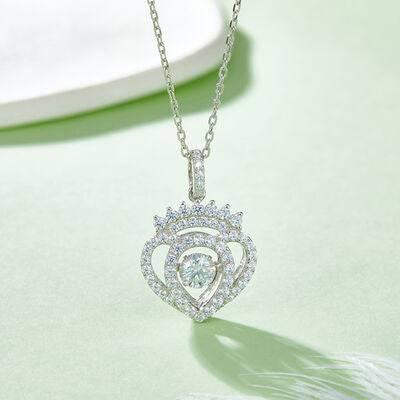 Moissanite 925 Sterling Silver Necklace - Clothes For Her Online Store