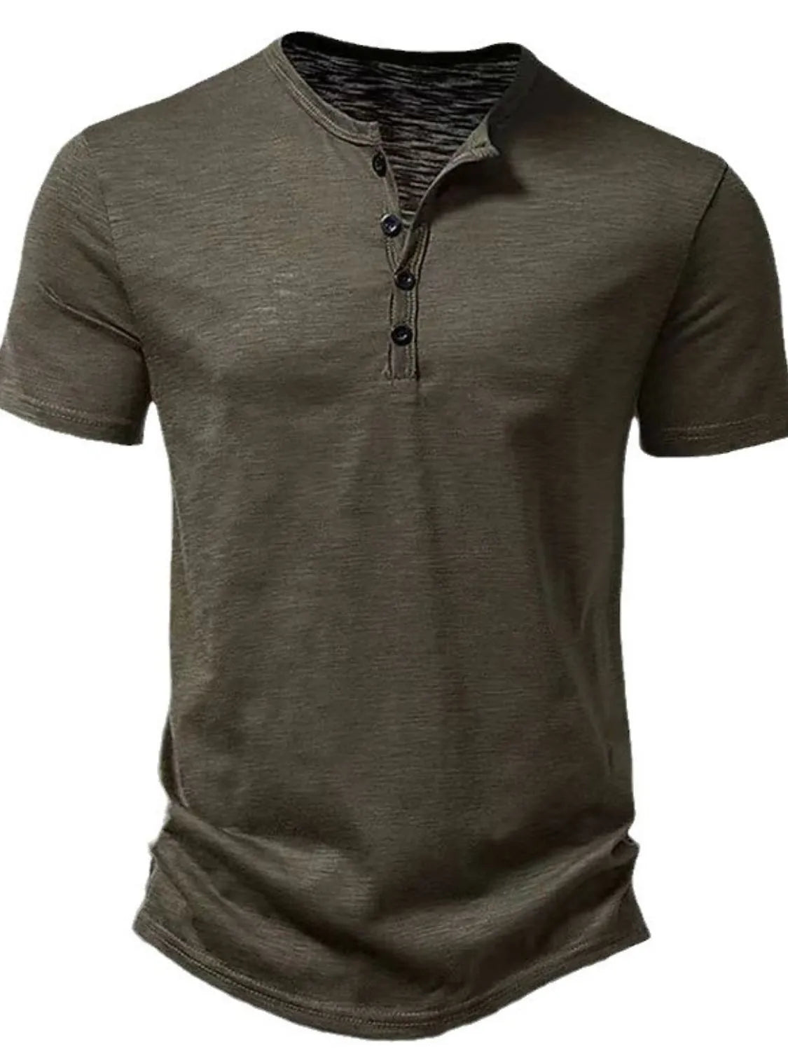 Men's Full Size Button Detail Short Sleeve Polo Plus Size