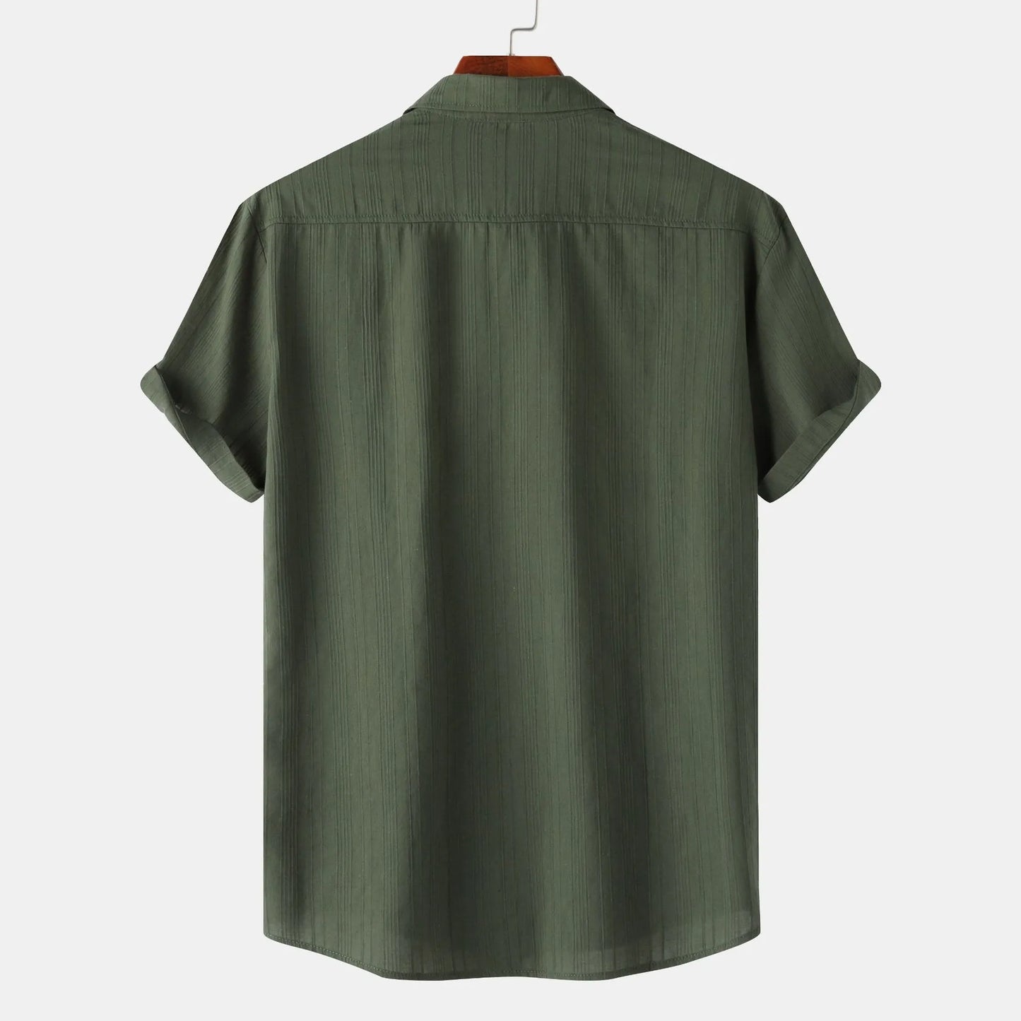 Men's Short Sleeve Button Down Shirt with Chest Pocket