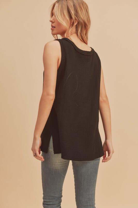 Aemi + Co V-Neck Wide Strap Tank - Clothes For Her Online Store