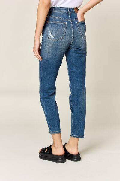 Judy Blue Full Size Tummy Control High Waist Slim Jeans - Clothes For Her Online Store