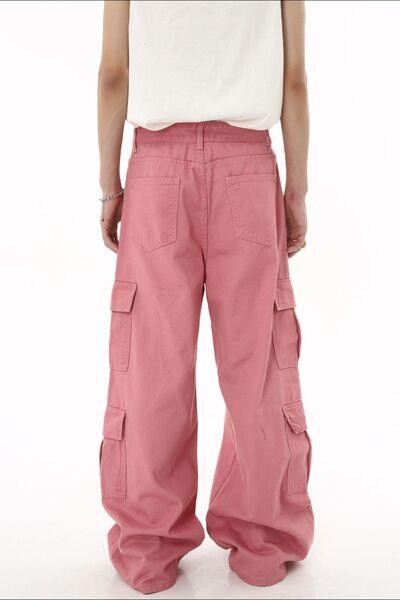 Wide Leg Cargo Jeans - Clothes For Her Online Store