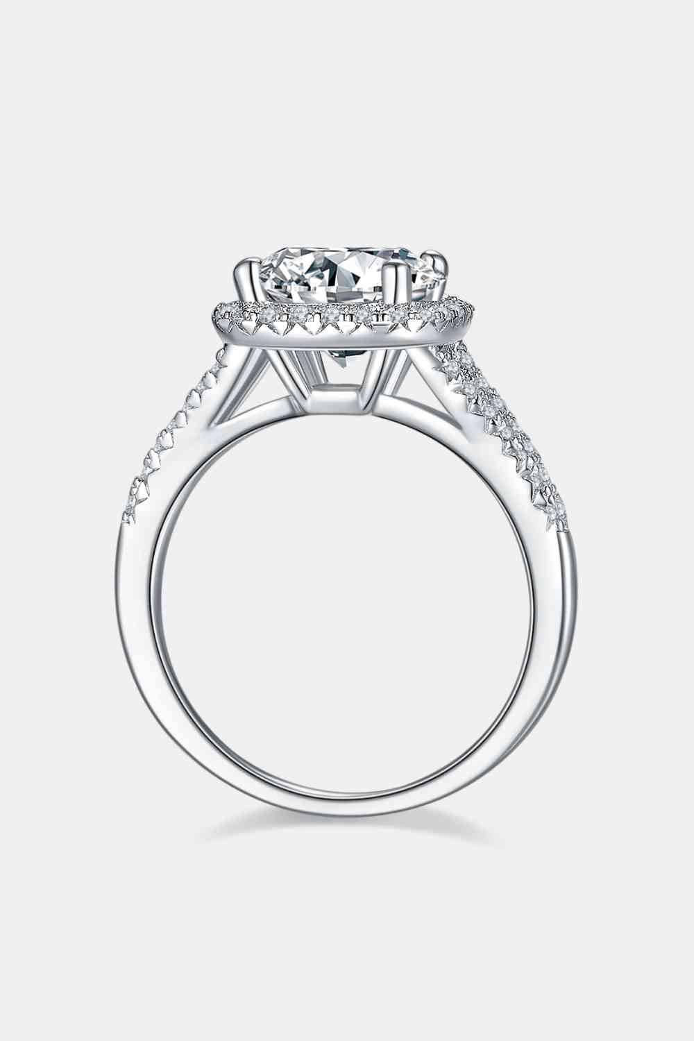 3 Carat Moissanite Halo Ring - Clothes For Her Online Store