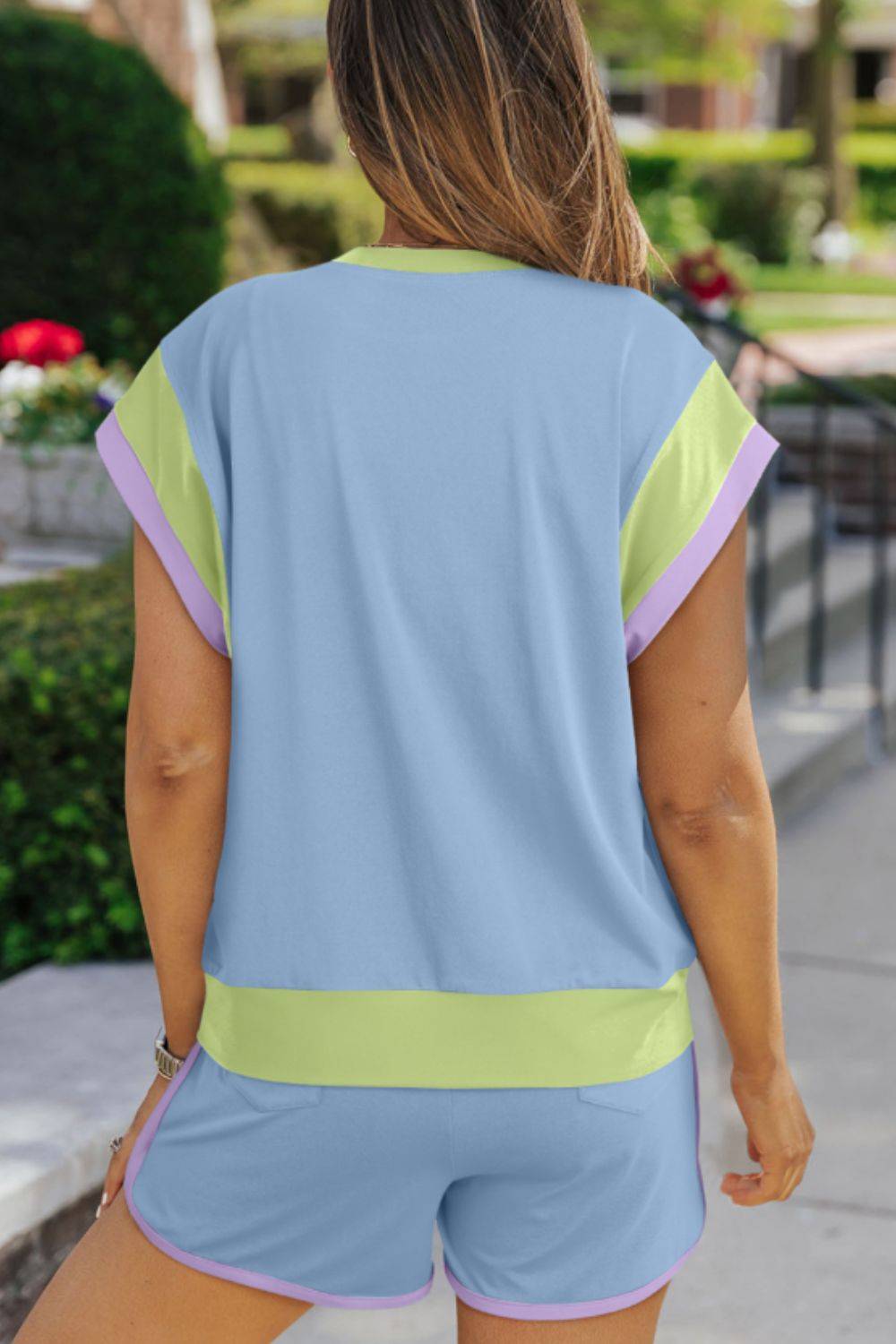 HAPPY EASTER Sequin Round Neck Top and Short Set - Clothes For Her Online Store