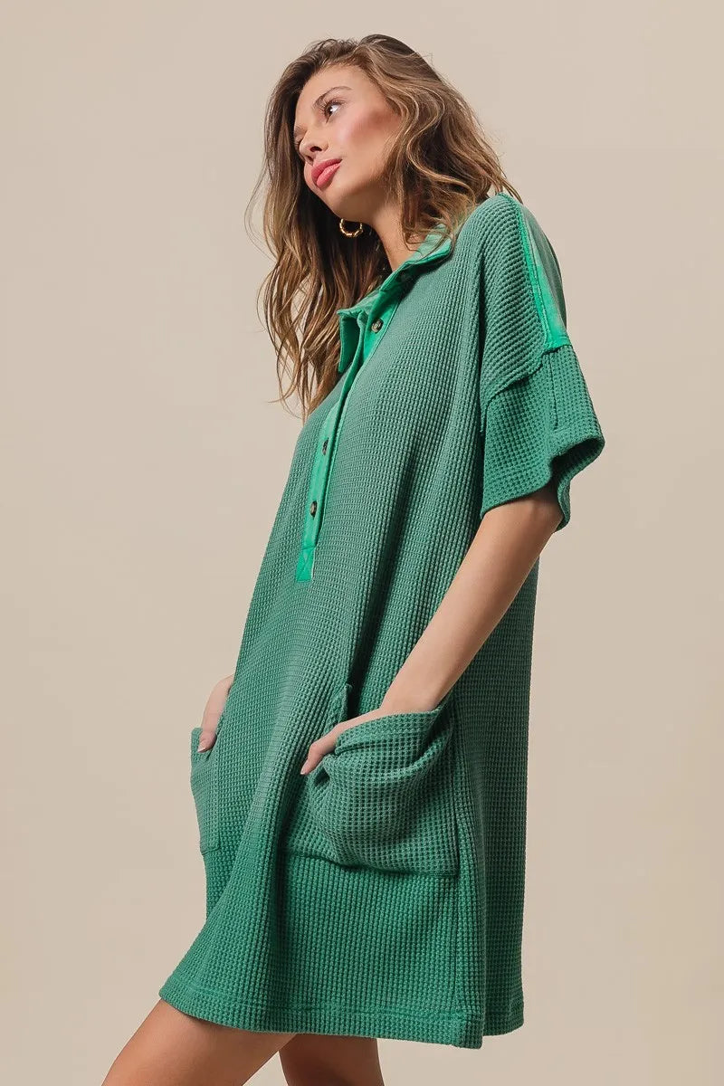 BiBi Dip Dye Mineral Washed Knit Dress