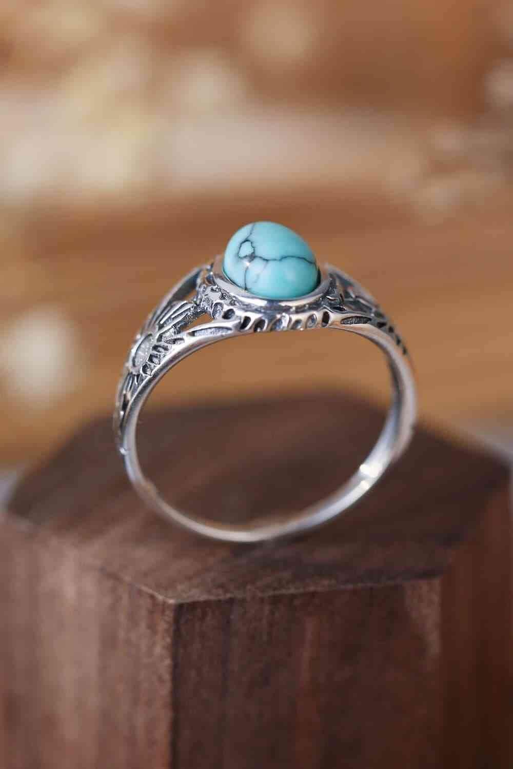 Turquoise 925 Sterling Silver Ring - Clothes For Her Online Store