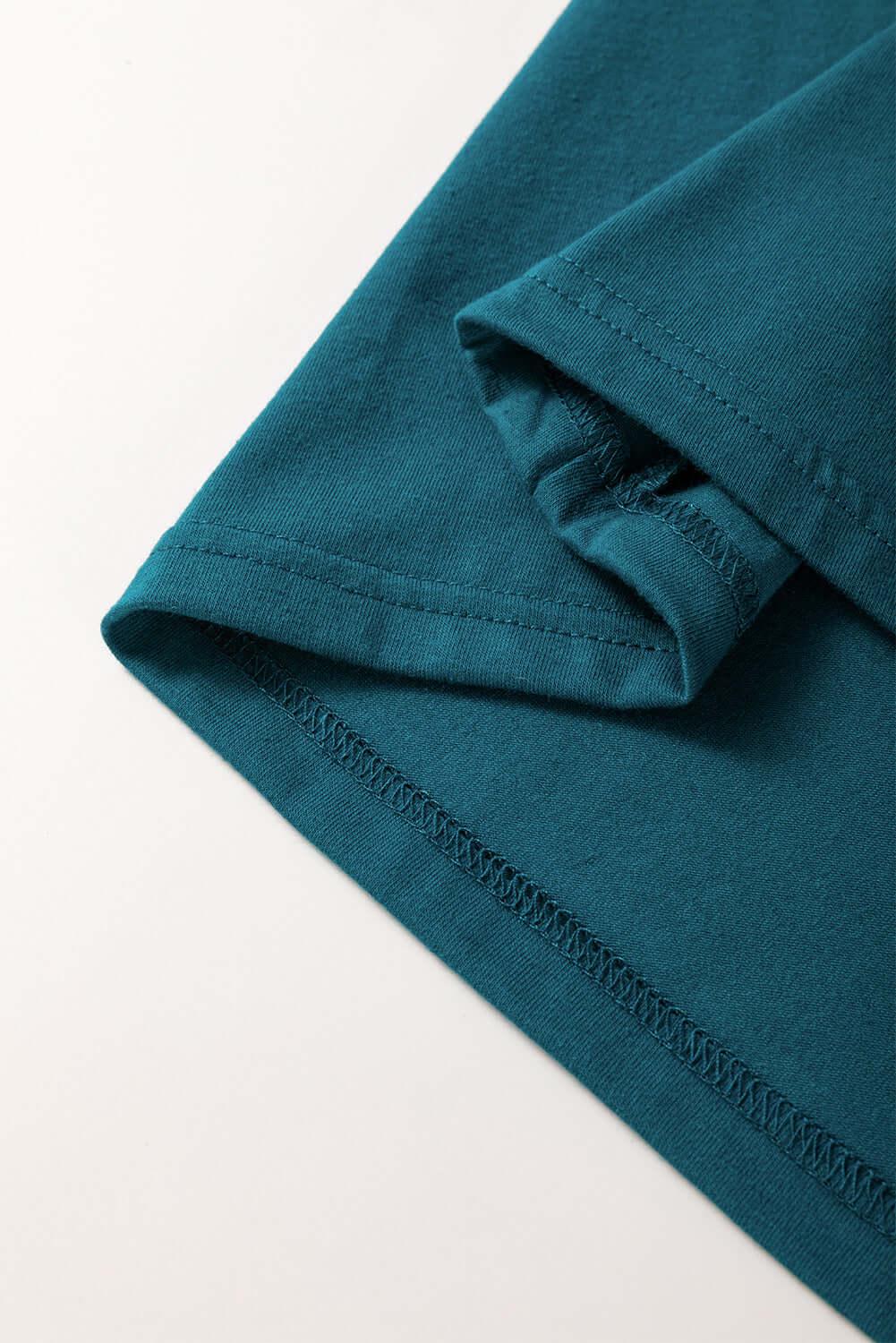Round Neck Short Sleeve T-Shirt - Clothes For Her Online Store