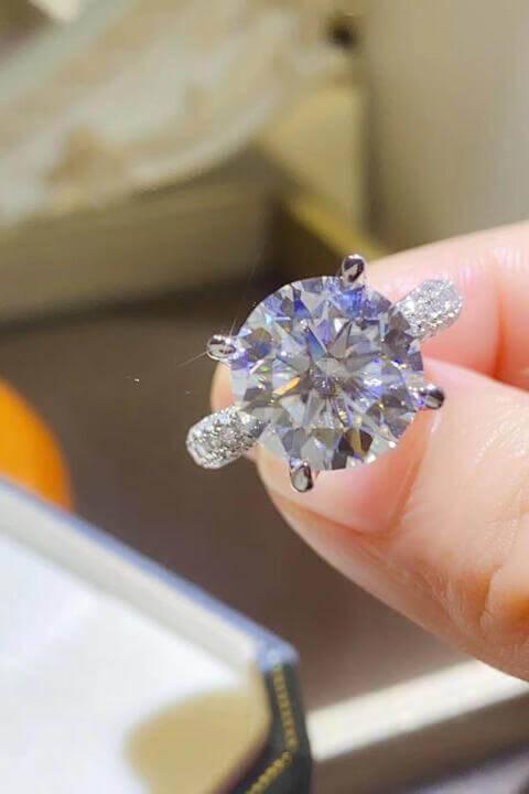 5 Carat Moissanite 925 Sterling Silver Ring - Clothes For Her Online Store
